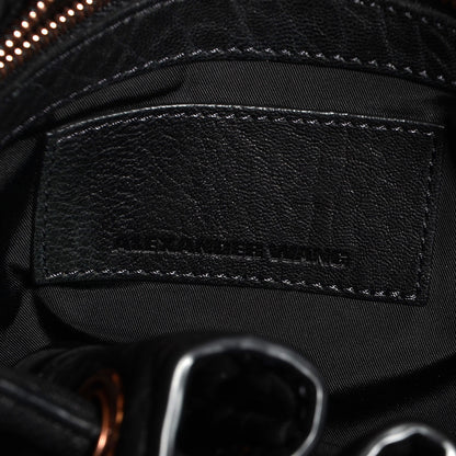 Alexander Wang Pebbled Leather Diego Bucket Bag Black w Rose Gold Hardware 6 of 6