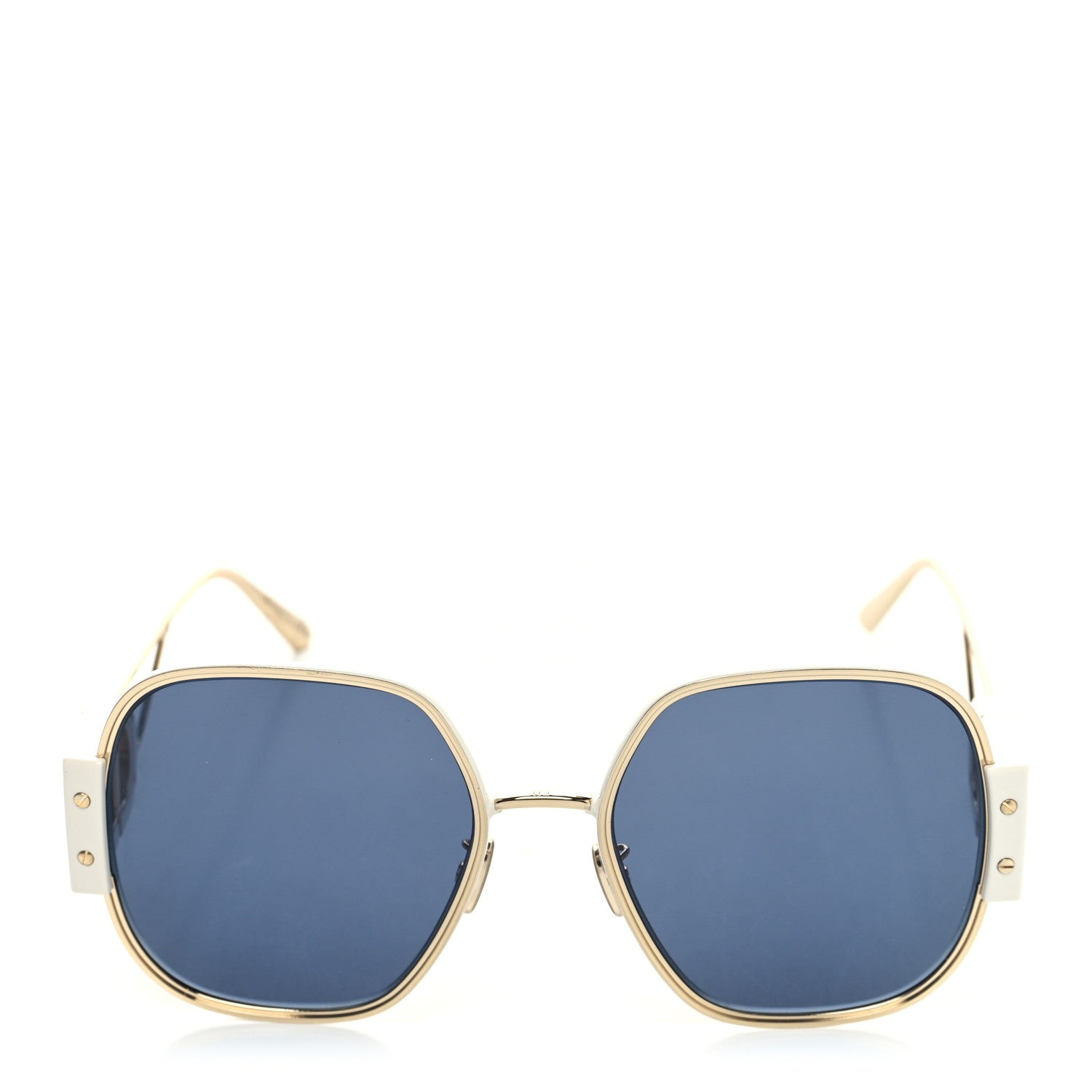 Christian Dior Butterfly 30 Montaigne S5U Sunglasses Gold Ivory Blue 2 of 8
