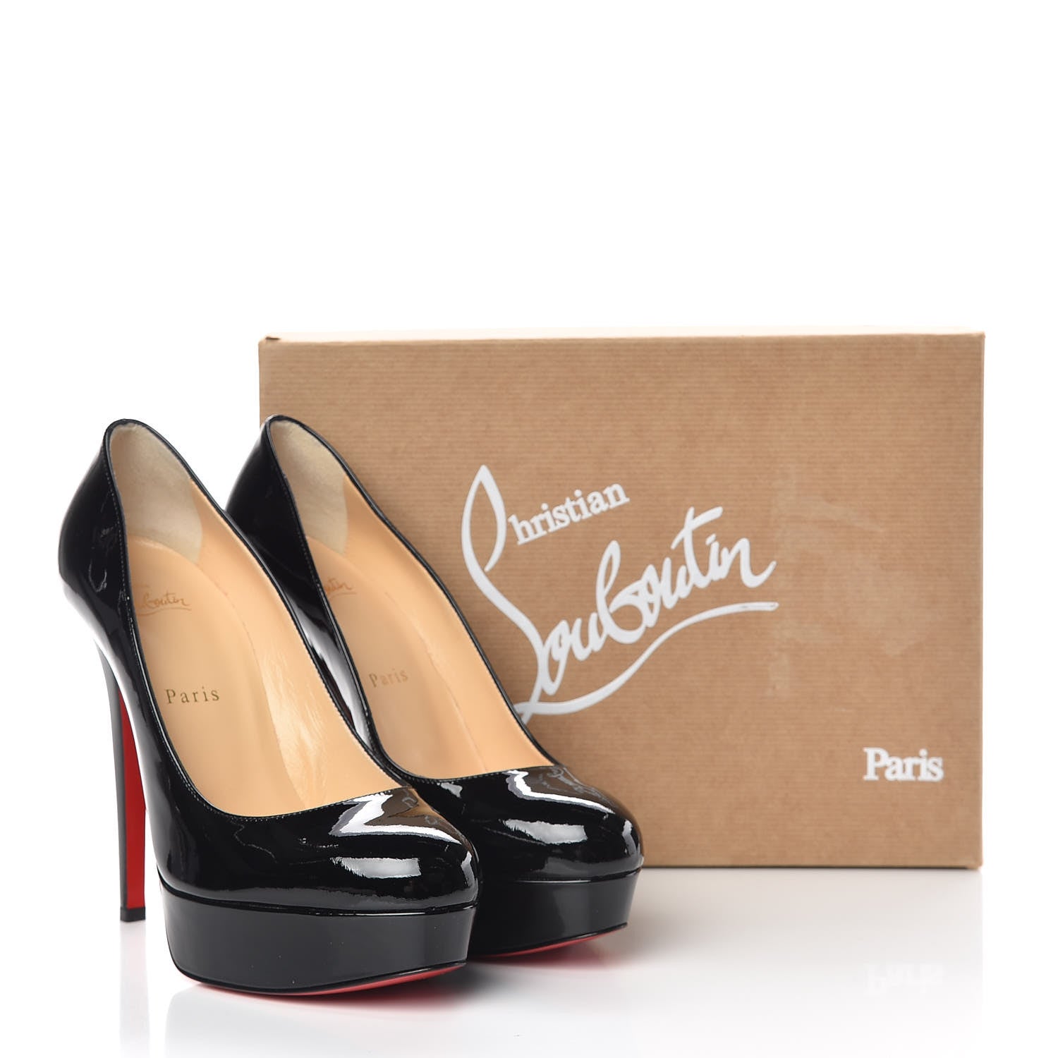 Christian Louboutin Patent Bianca 140 Pumps 38 Black 9 of 9