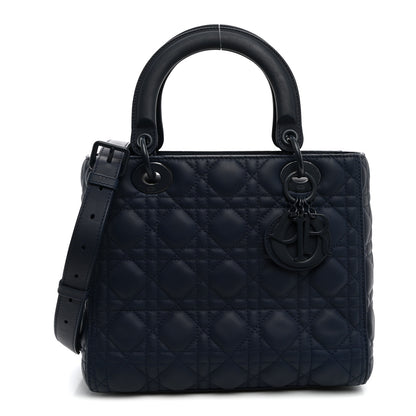 Christian Dior Ultra Matte Calfskin Cannage Medium Lady Dior Blue 1 of 10