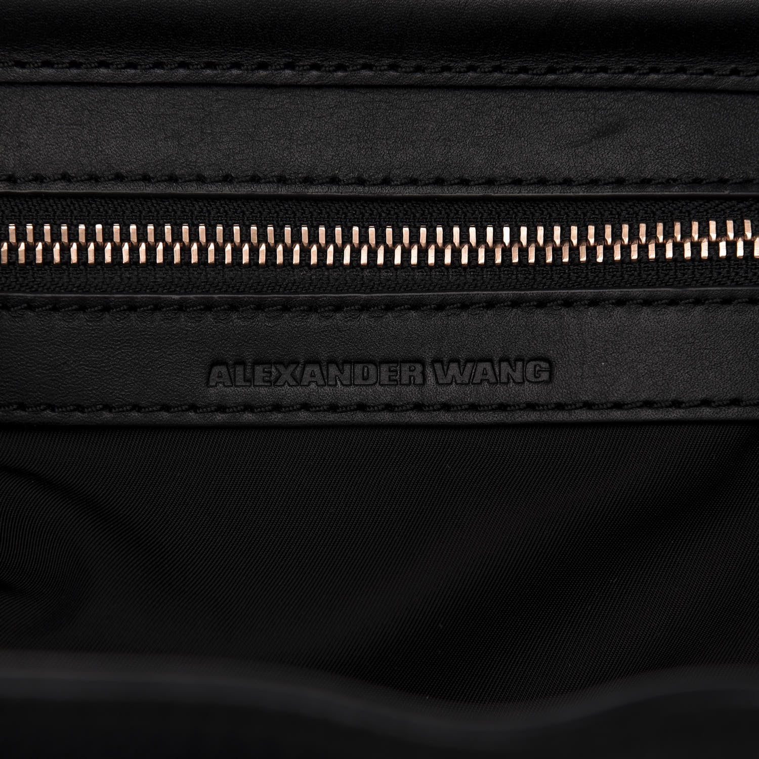 Alexander Wang Pebbled Calfskin Prisma Skeletal Backpack Black Rose Gold Hardware 7 of 10
