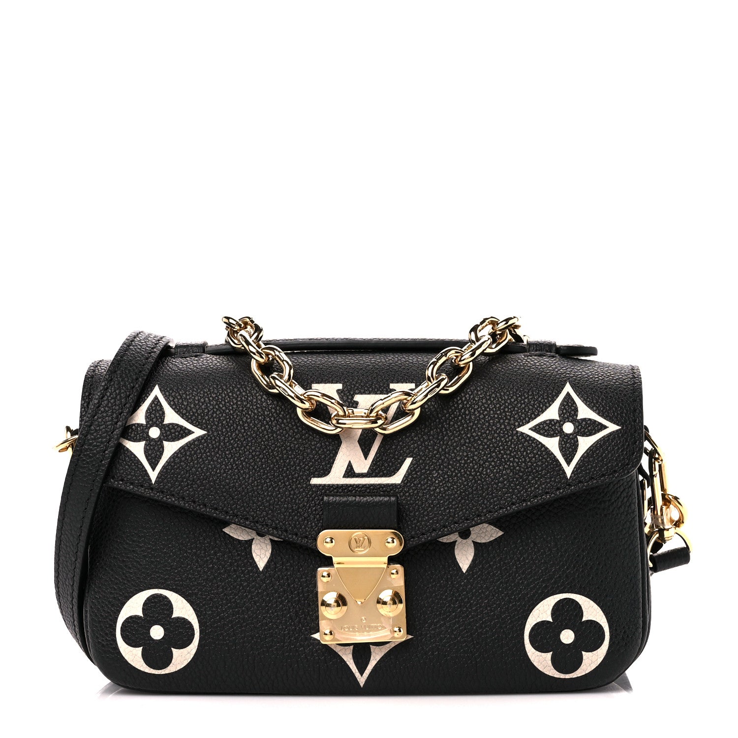Louis Vuitton Empreinte Monogram Giant Pochette Metis East West Black Beige 1 of 10