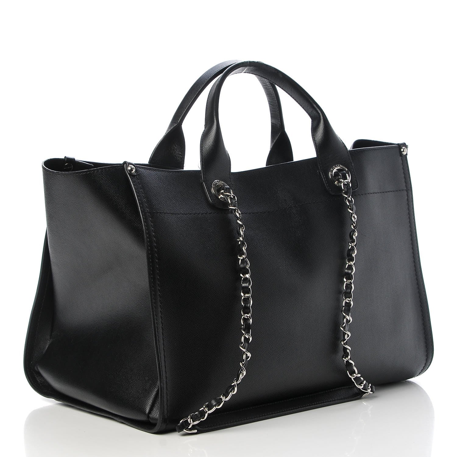 Chanel Caviar Medium Studded Deauville Tote Black 4 of 15