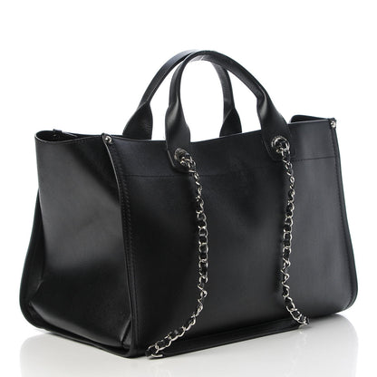 Chanel Caviar Medium Studded Deauville Tote Black 4 of 15