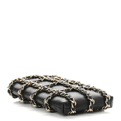 Chanel Lambskin Clutch With Chain Black 6 of 16