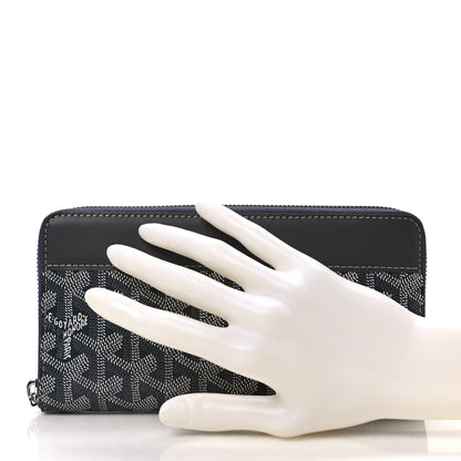 Goyard Goyardine Matignon Zip Around GM Wallet Grey 2 of 7
