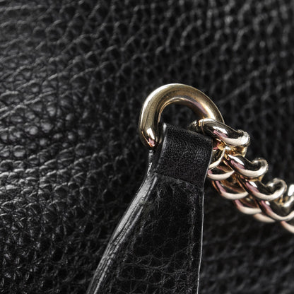 Gucci Pebbled Calfskin Medium Soho Chain Shoulder Bag Black 8 of 8