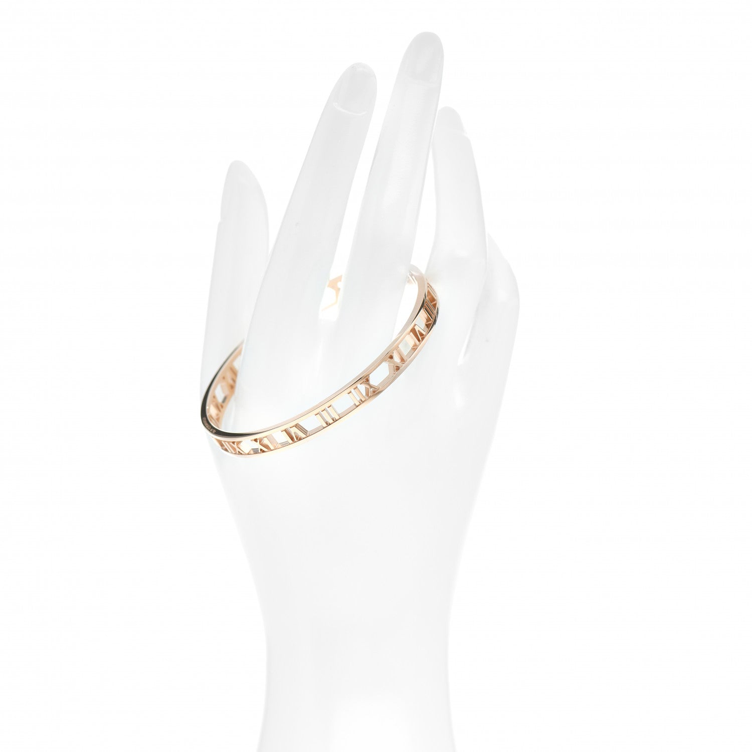 Tiffany 18K Rose Gold Open Narrow Atlas Bangle 2 of 5
