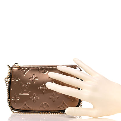 Louis Vuitton Metallic Vernis Mini Pochette Accessories Rose Gold 2 of 9