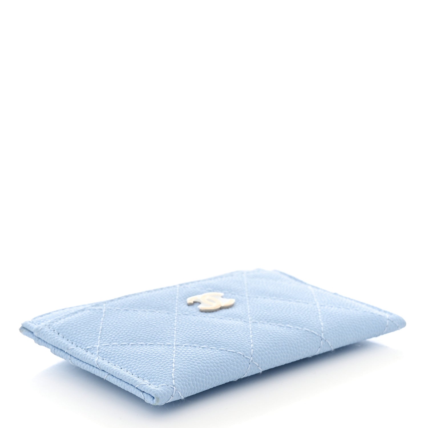 Chanel Caviar Quilted Card Holder Light Blue 4 of 11