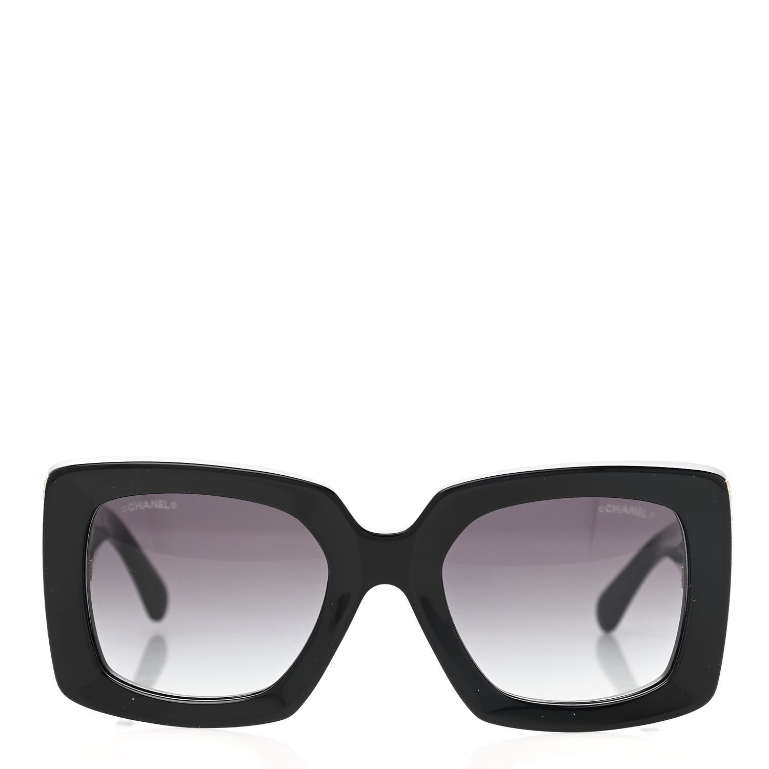 Chanel Acetate Rectangle Sunglasses 5435 Black 2 of 8