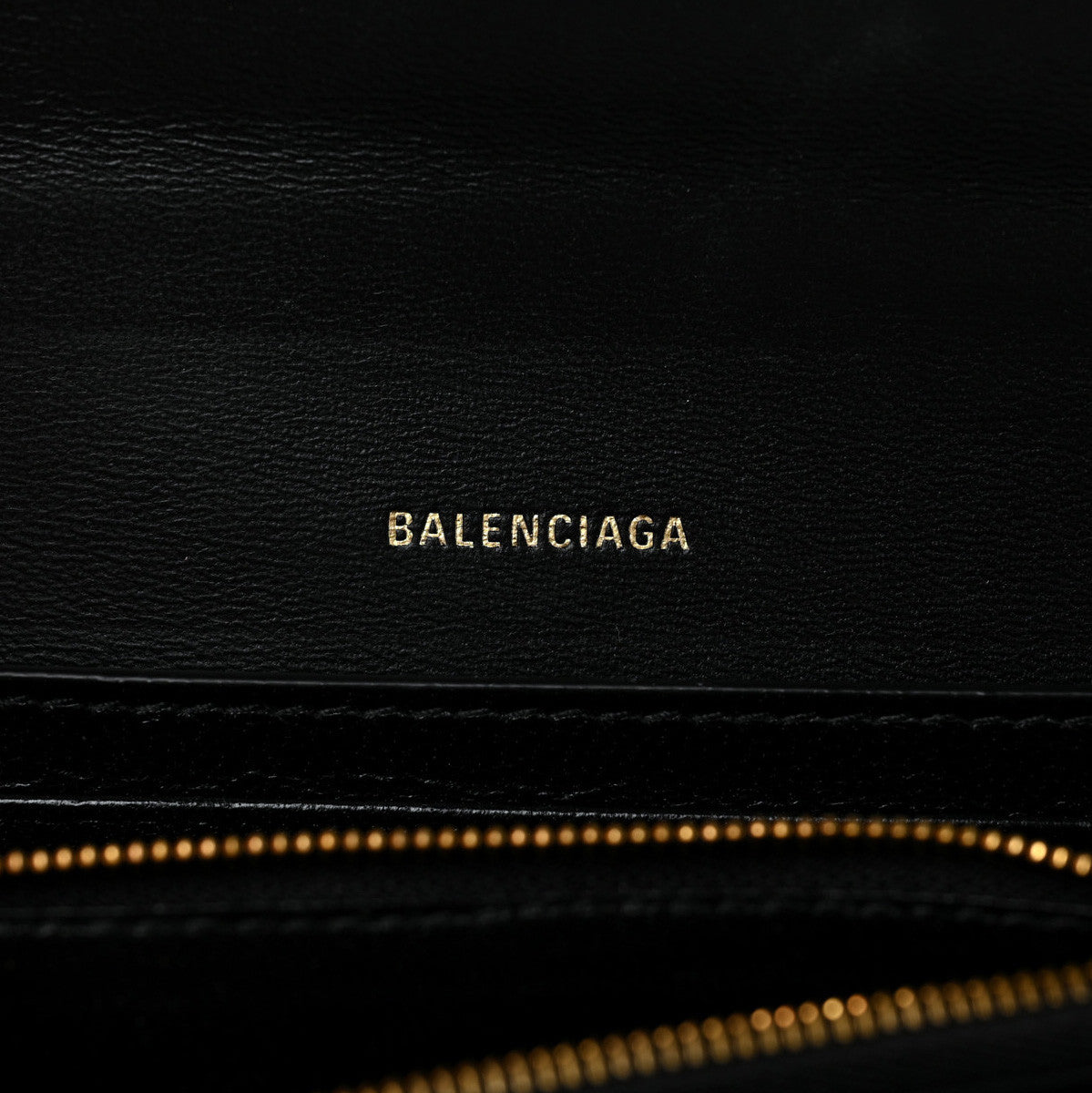 Balenciaga Shiny Box Calfskin Medium Hourglass Wallet Black 8 of 9
