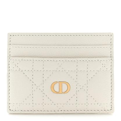 Christian Dior Supple Calfskin Cannage Caro Five-Slot Card Holder Latte 1 of 7