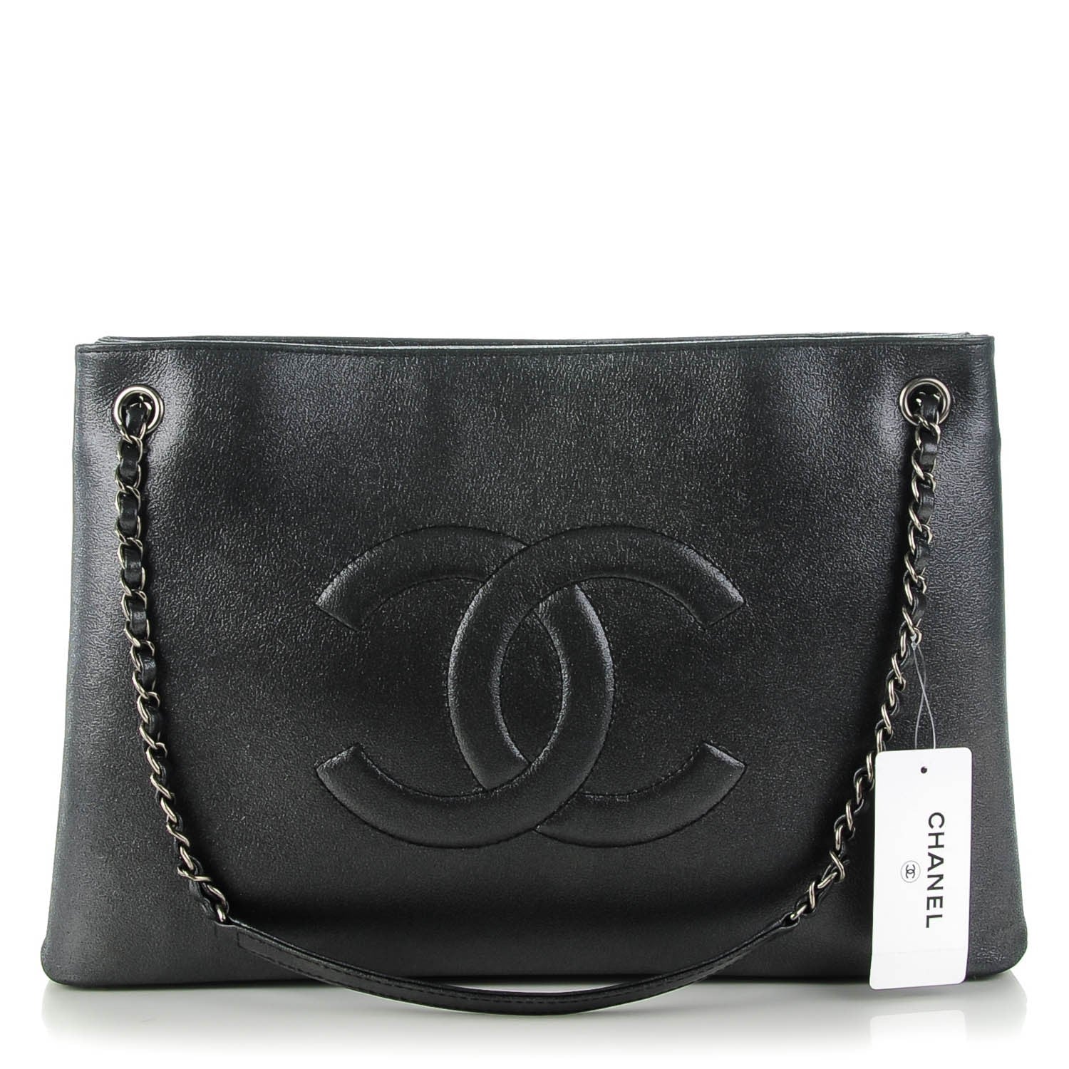 Chanel Iridescent Calfskin CC East West Shopping Tote Black 1 of 7