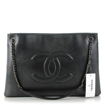 Chanel Iridescent Calfskin CC East West Shopping Tote Black 1 of 7
