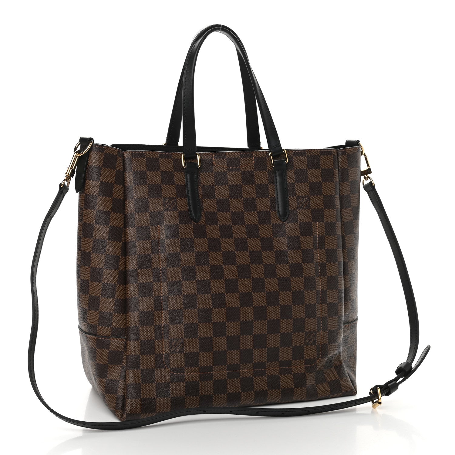 Louis Vuitton Damier Ebene Belmont MM Black 2 of 7