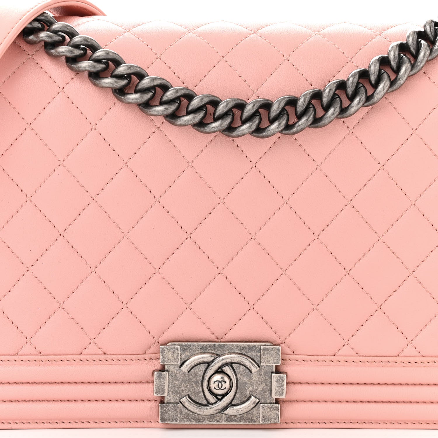 Chanel Lambskin Quilted New Medium Boy Flap Light Pink 8 of 13