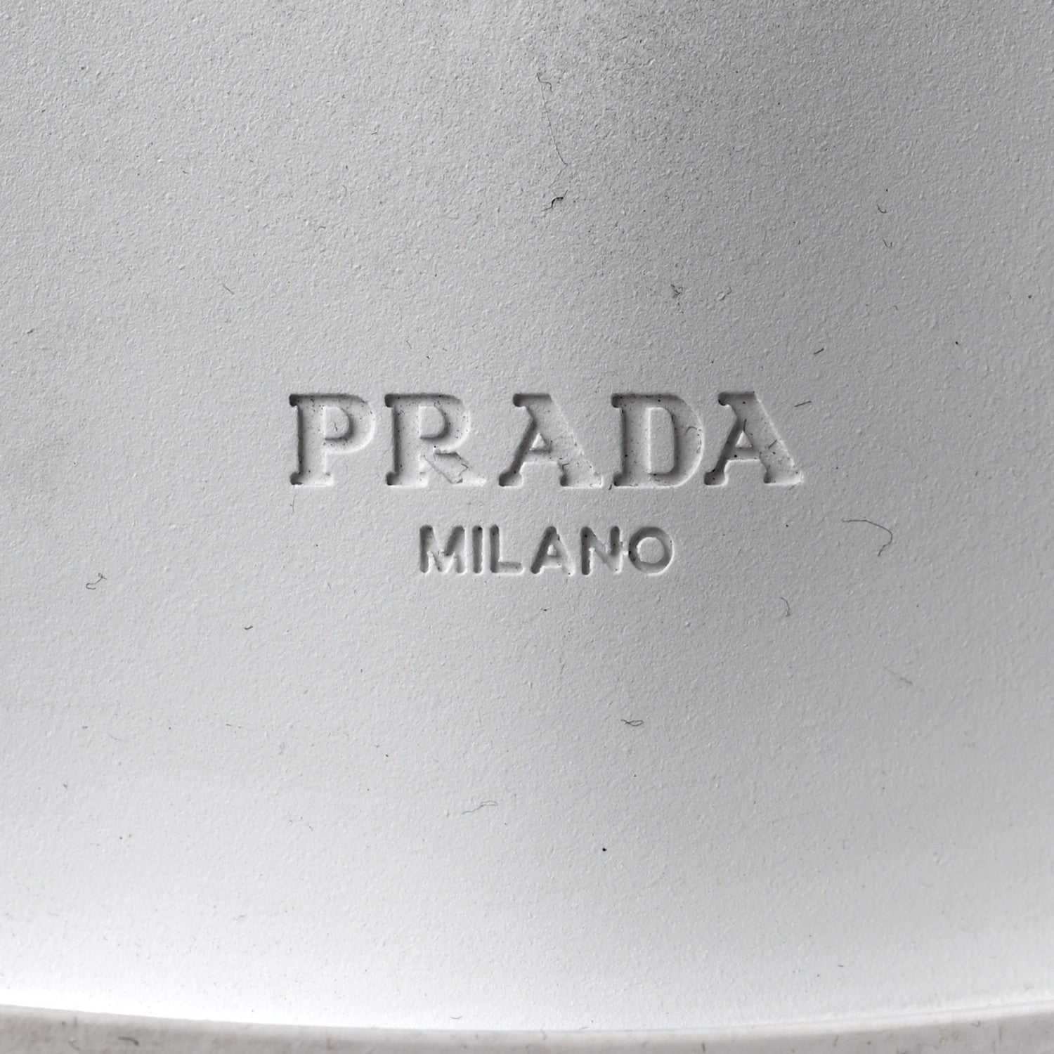 Prada Spazzolato Metal Triangle Logo 50mm Loafers 38.5 White 7 of 11