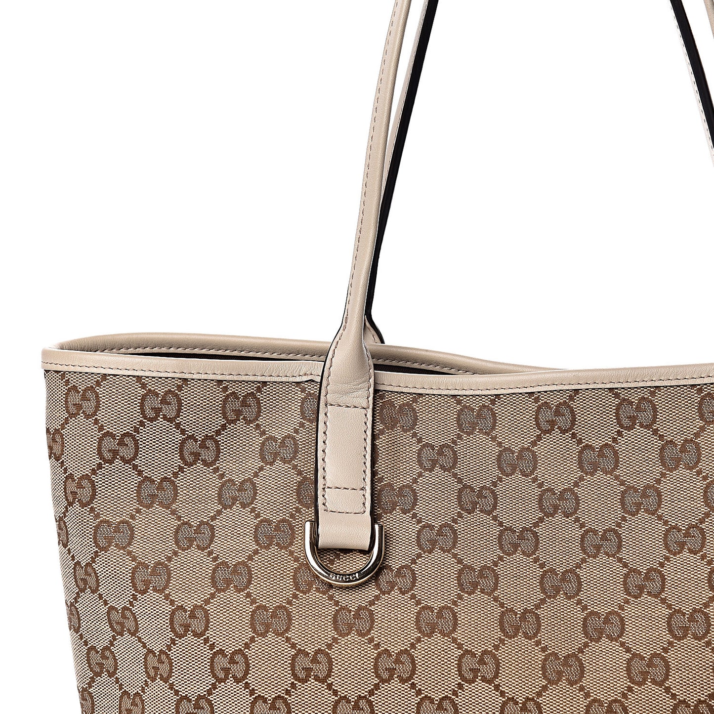 Monogram Medium New Britt Tote Off White