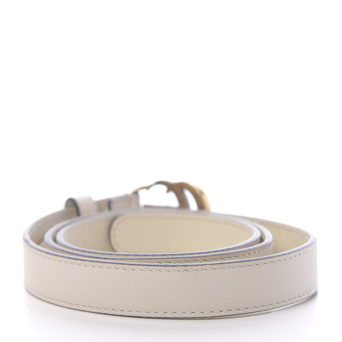 Calfskin Double G 20mm Belt 85 34 Mystic White