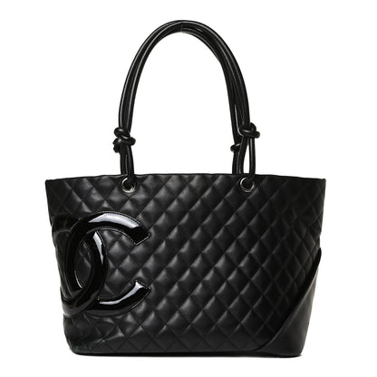 Chanel Calfskin Quilted Large Cambon Tote Black 1 of 19
