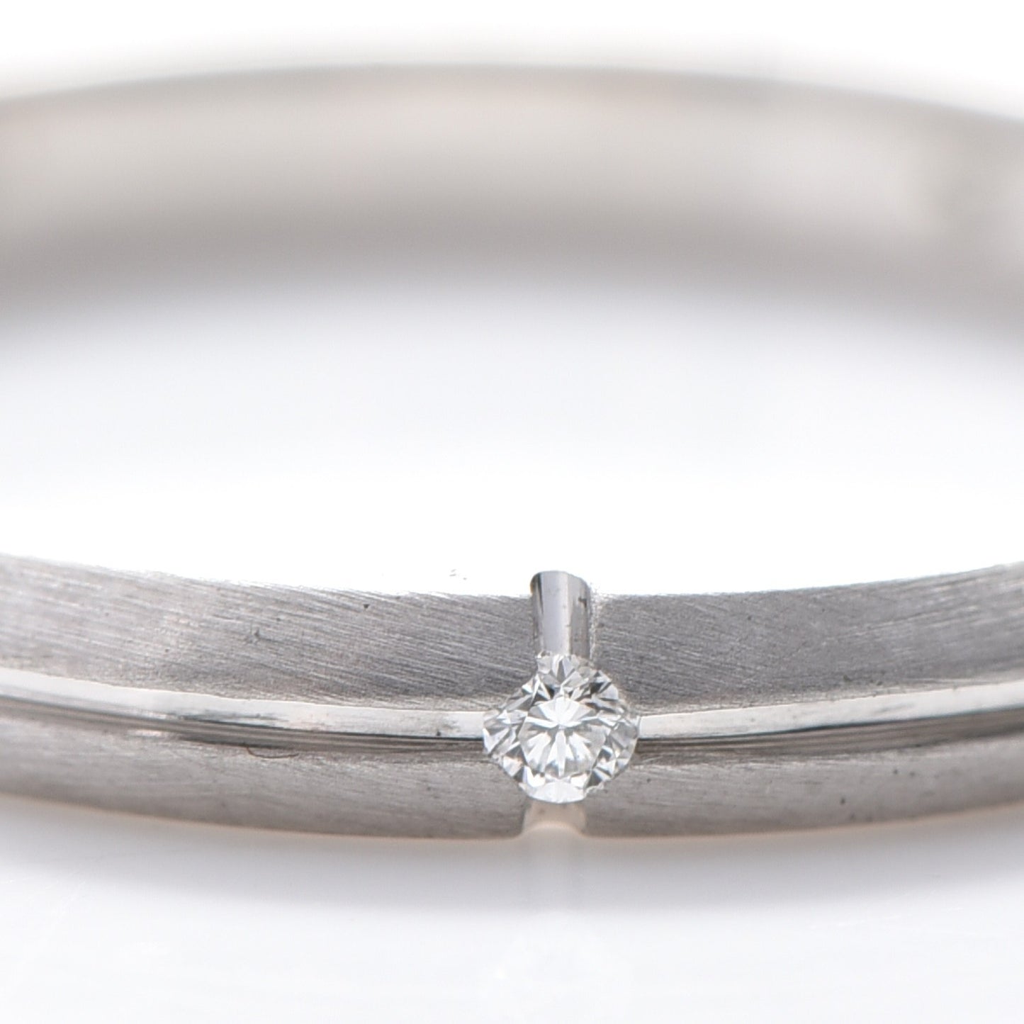 18K White Gold Diamond Narrow Streamerica Ring 50 5.25