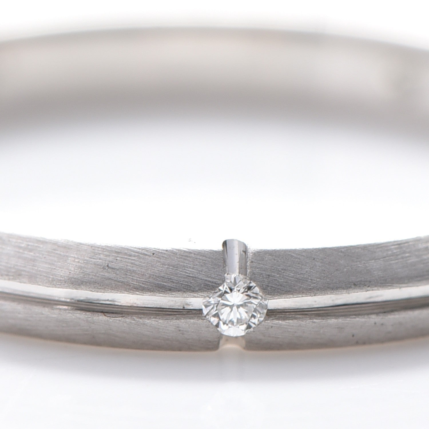 Tiffany 18K White Gold Diamond Narrow Streamerica Ring 50 5.25 7 of 7