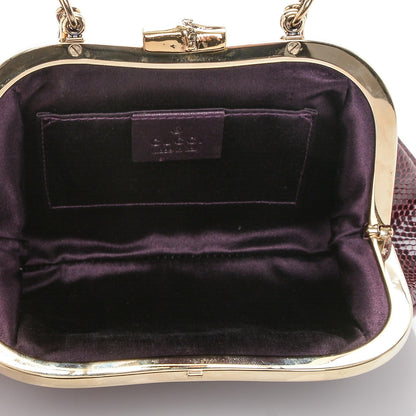 Gucci Lizard Bamboo Tom Ford Evening Bag Bordeaux 5 of 6