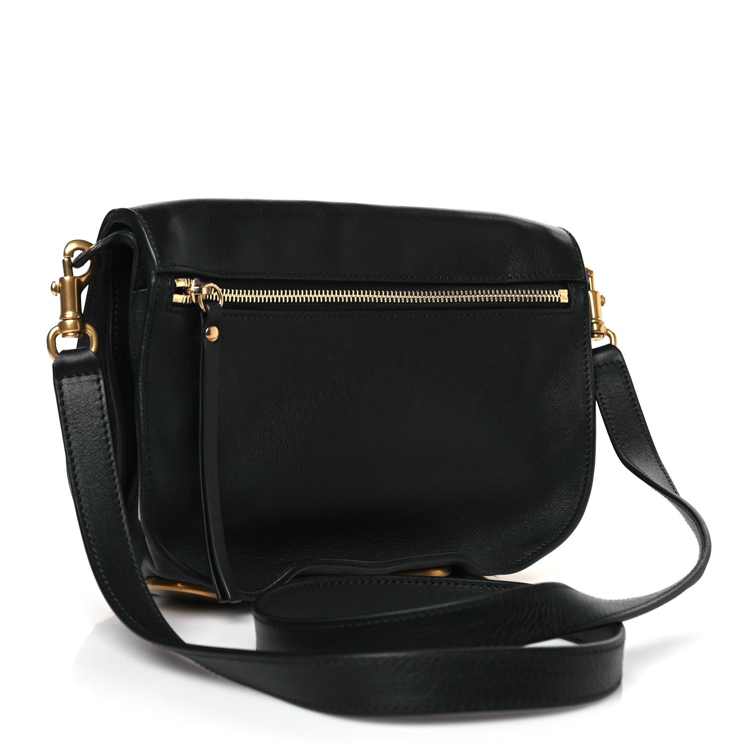 Chloe Smooth Calfskin Medium Kurtis Shoulder Bag Black 3 of 9