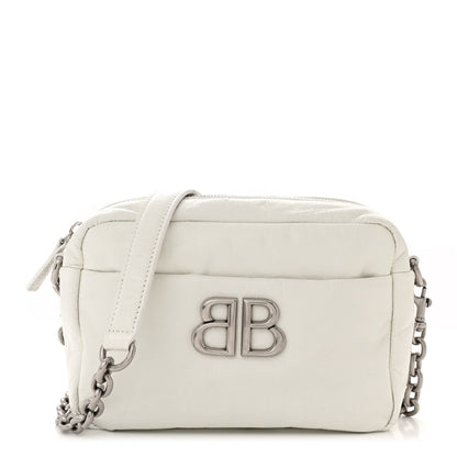Balenciaga Agneau Arena XS Monaco Camera Shoulder Bag Optic White 1 of 10