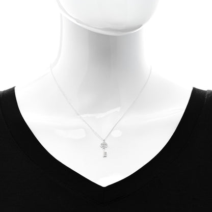 Tiffany Sterling Silver Mini Oval Key Pendant Necklace 2 of 5