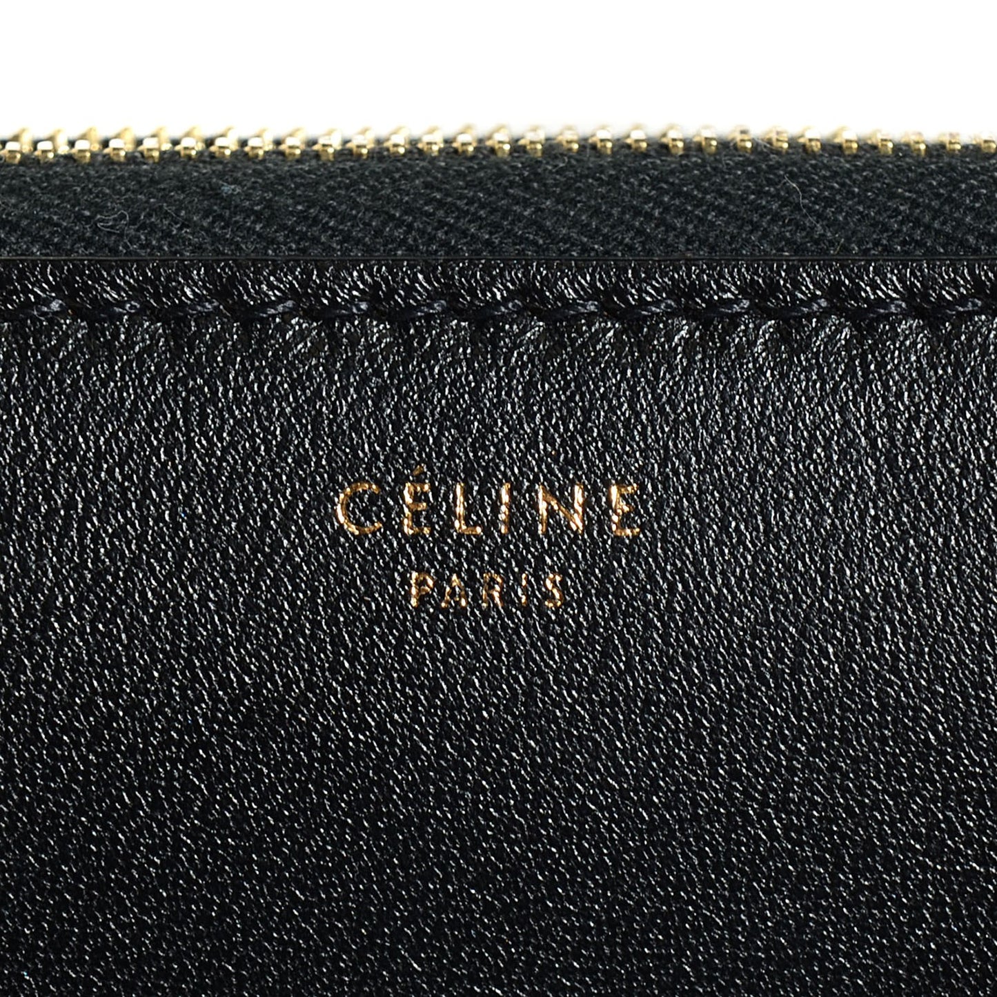 Lambskin Large Zip Around Multifunction Wallet Black