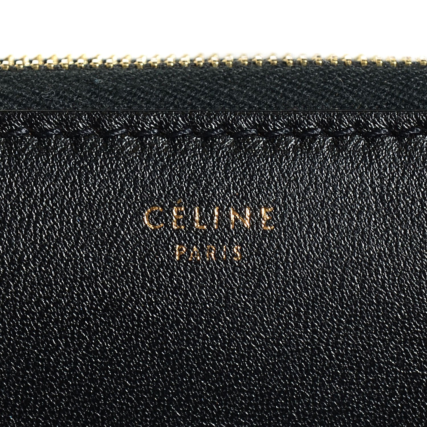 Celine Lambskin Large Zip Around Multifunction Wallet Black 6 of 9