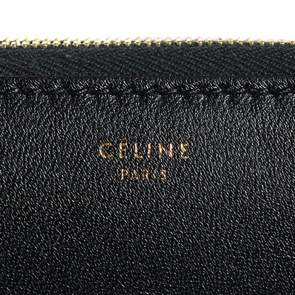 Celine Lambskin Large Zip Around Multifunction Wallet Black 6 of 9