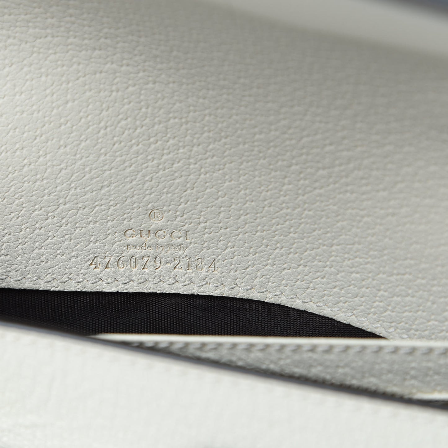 GG Supreme Monogram Web Queen Margaret Chain Wallet White