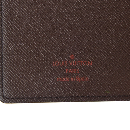 Louis Vuitton Damier Ebene Checkbook Cover Wallet 6 of 6