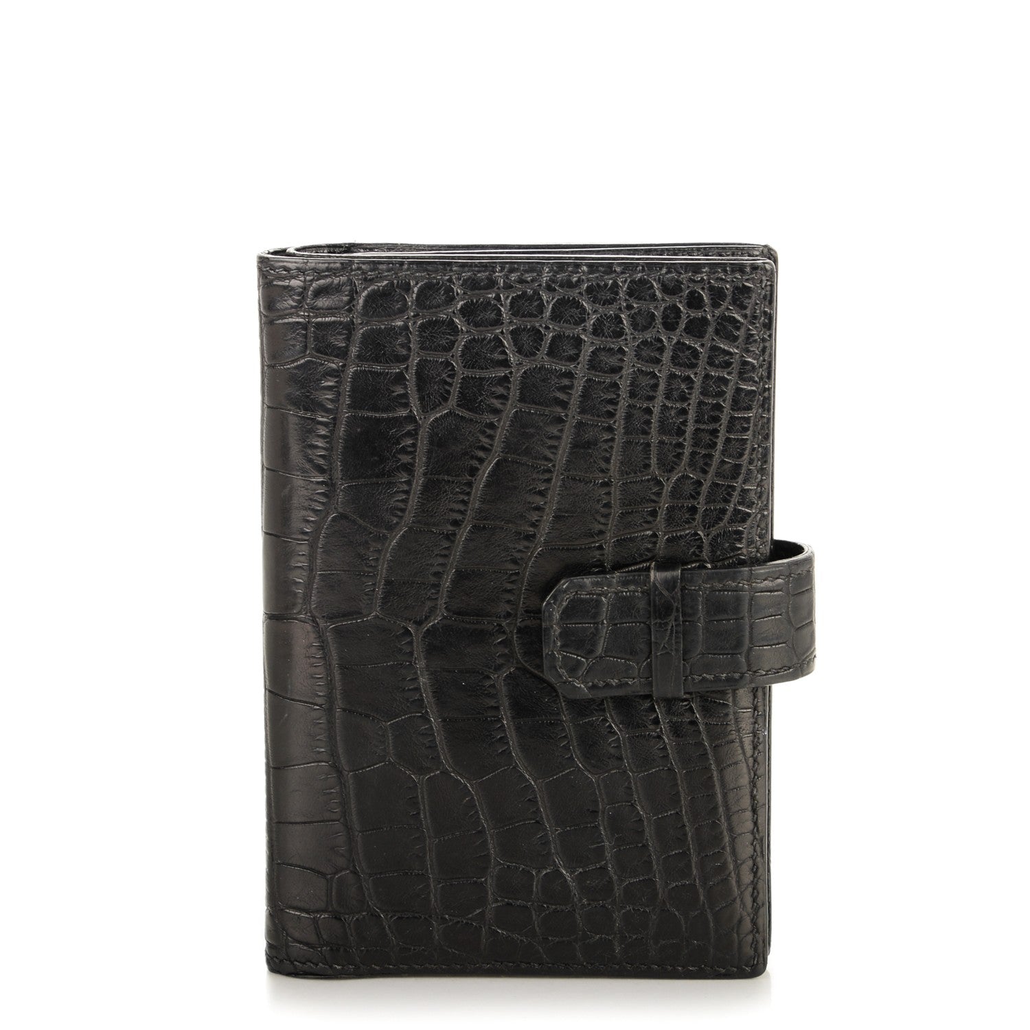 Hermes Alligator Mini Compact Wallet Black 7 of 12