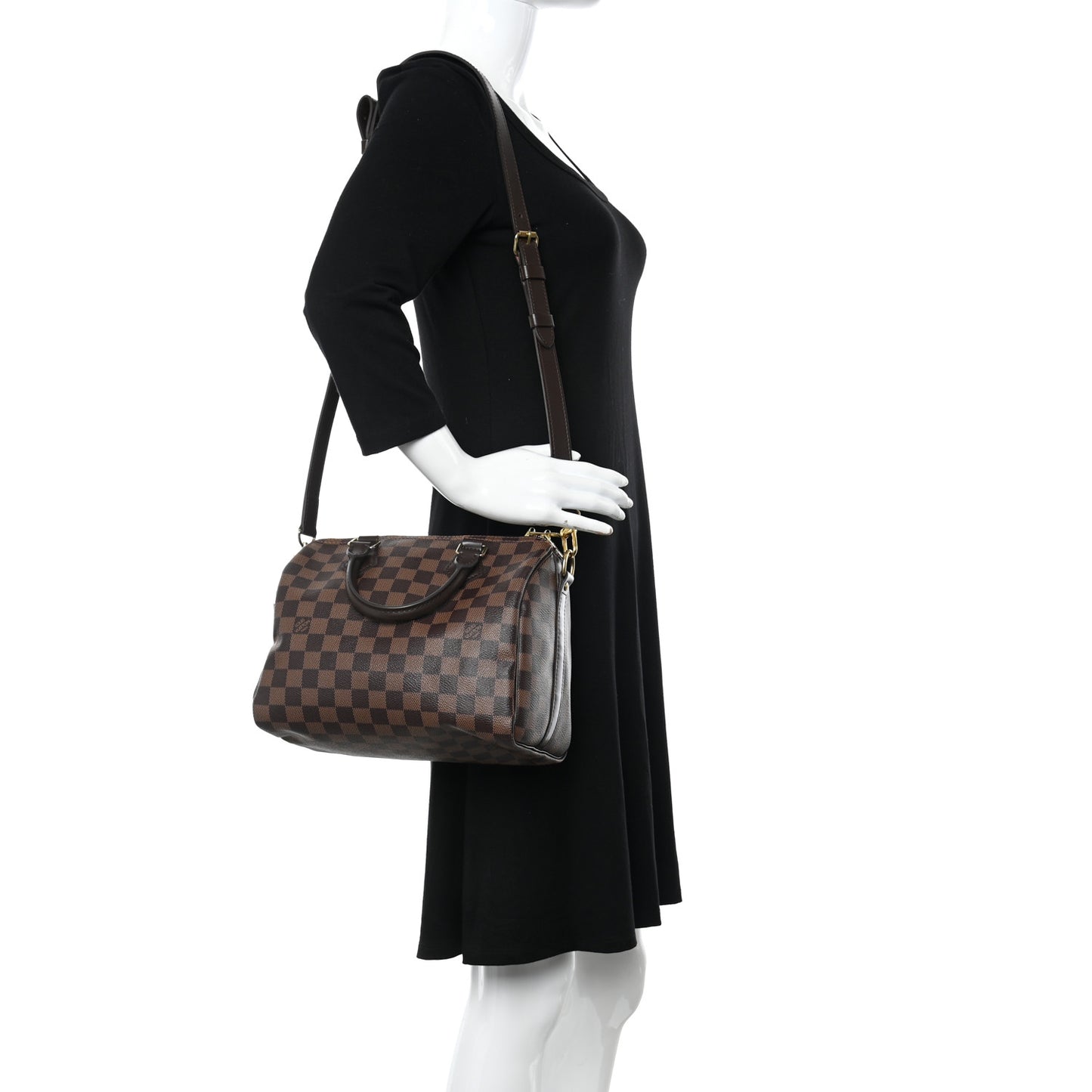 Damier Ebene Speedy Bandouliere 25