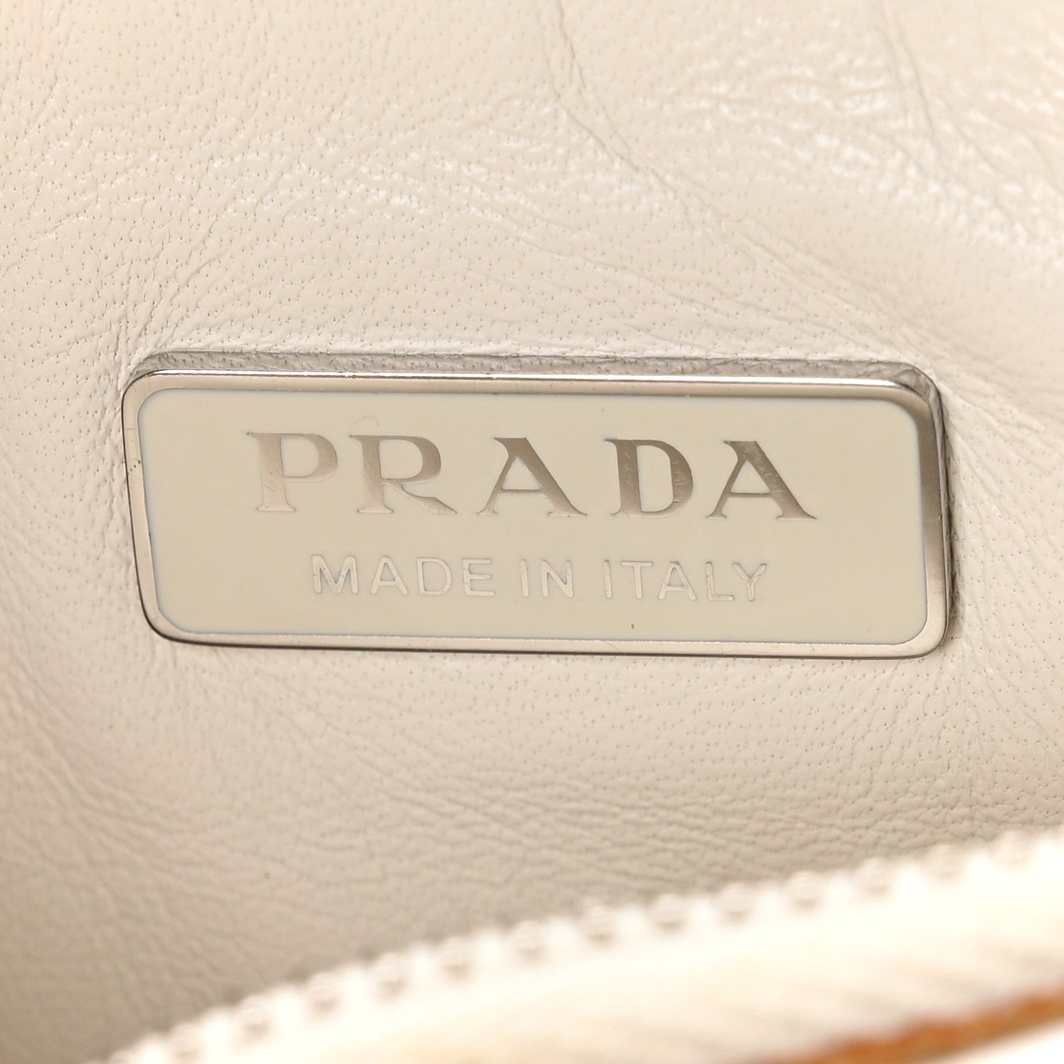 Prada Nappa Soft Padded Re-Edition 2005 Shoulder Bag White 6 of 10
