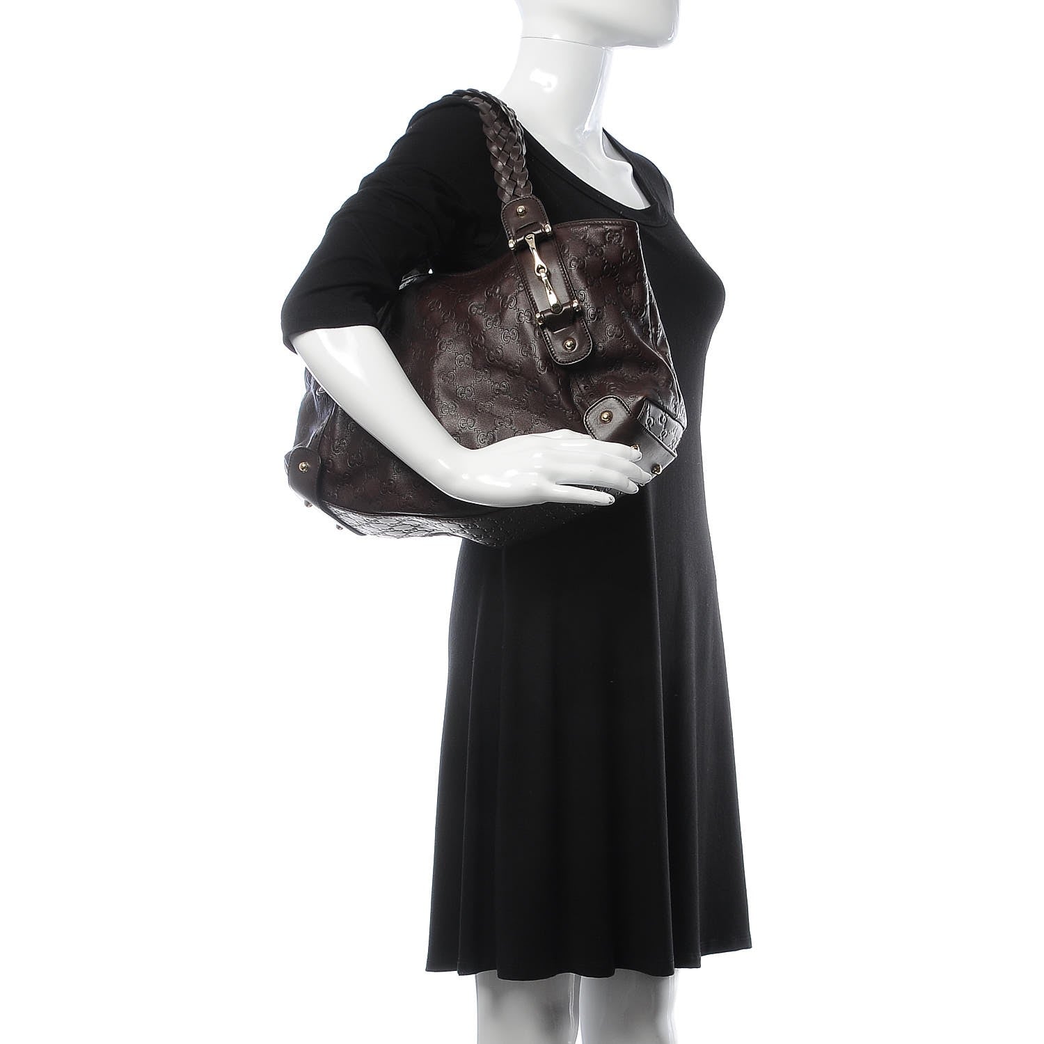 Gucci Guccissima Small Pelham Shoulder Bag Chocolate 2 of 8