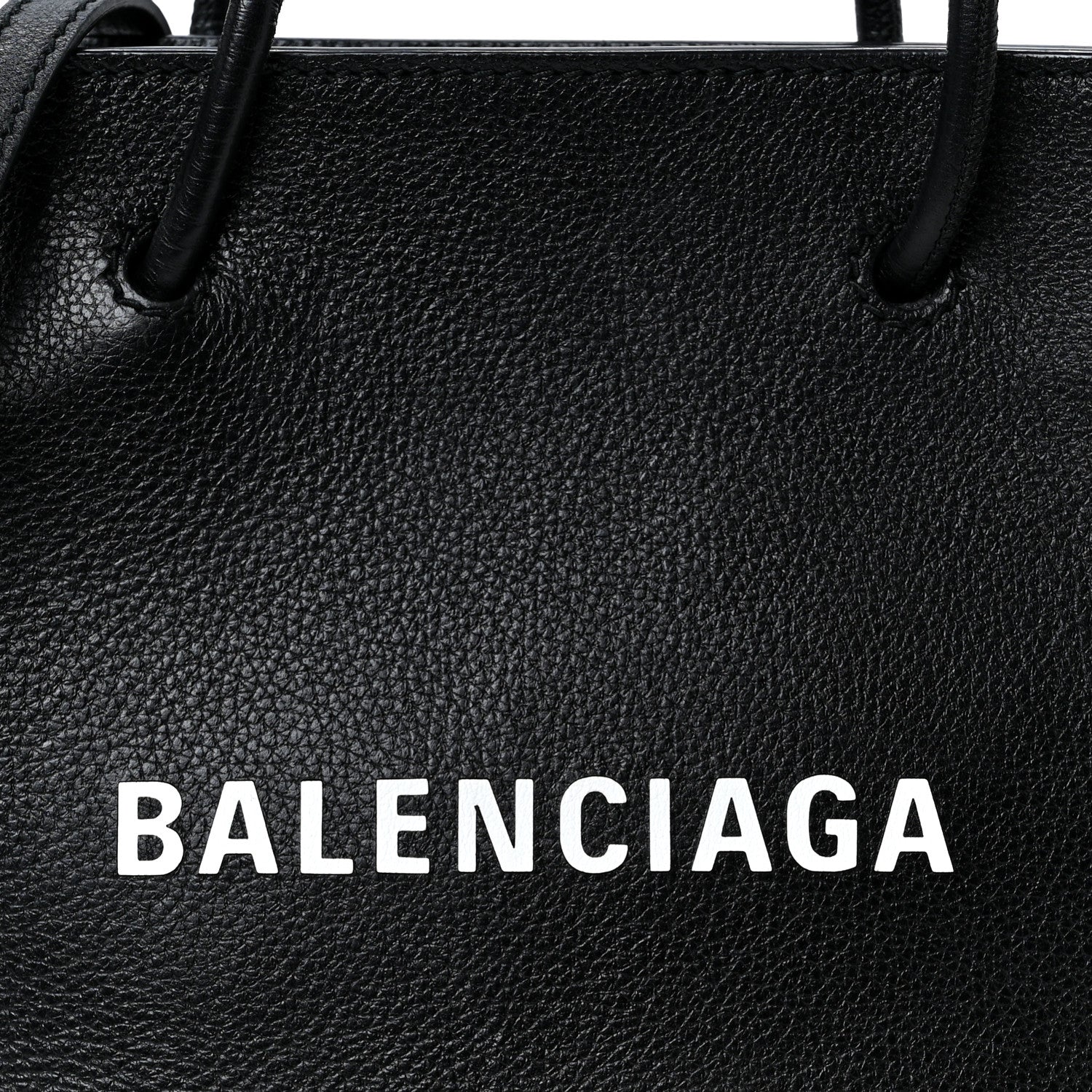 Balenciaga Calfskin Logo XXS Shopping Tote Black 7 of 9