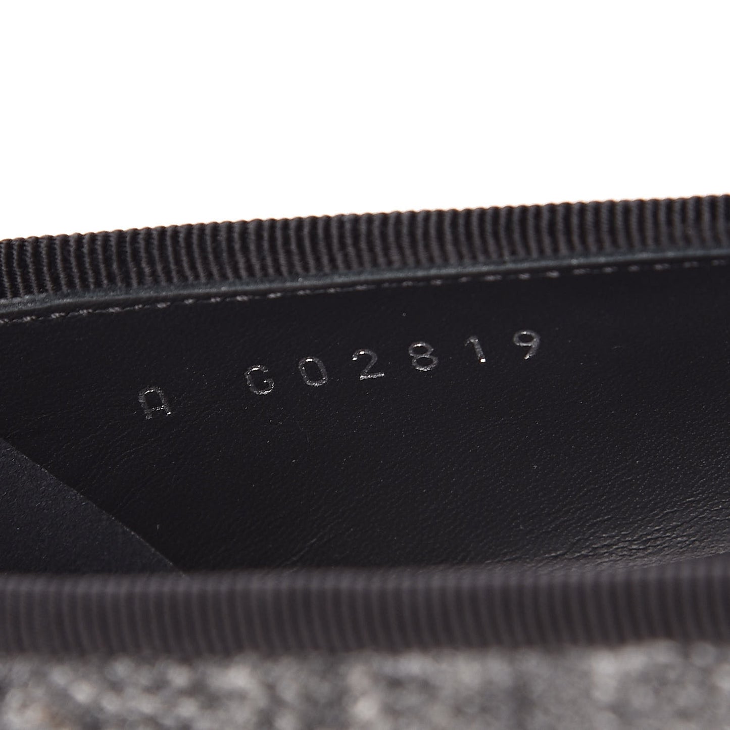 Tweed Grosgrain Cap Toe Ballerina Flats 37.5 Dark Grey Black