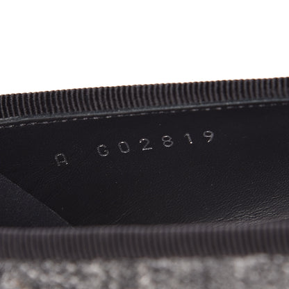 Chanel Tweed Grosgrain Cap Toe Ballerina Flats 37.5 Dark Grey Black 8 of 9