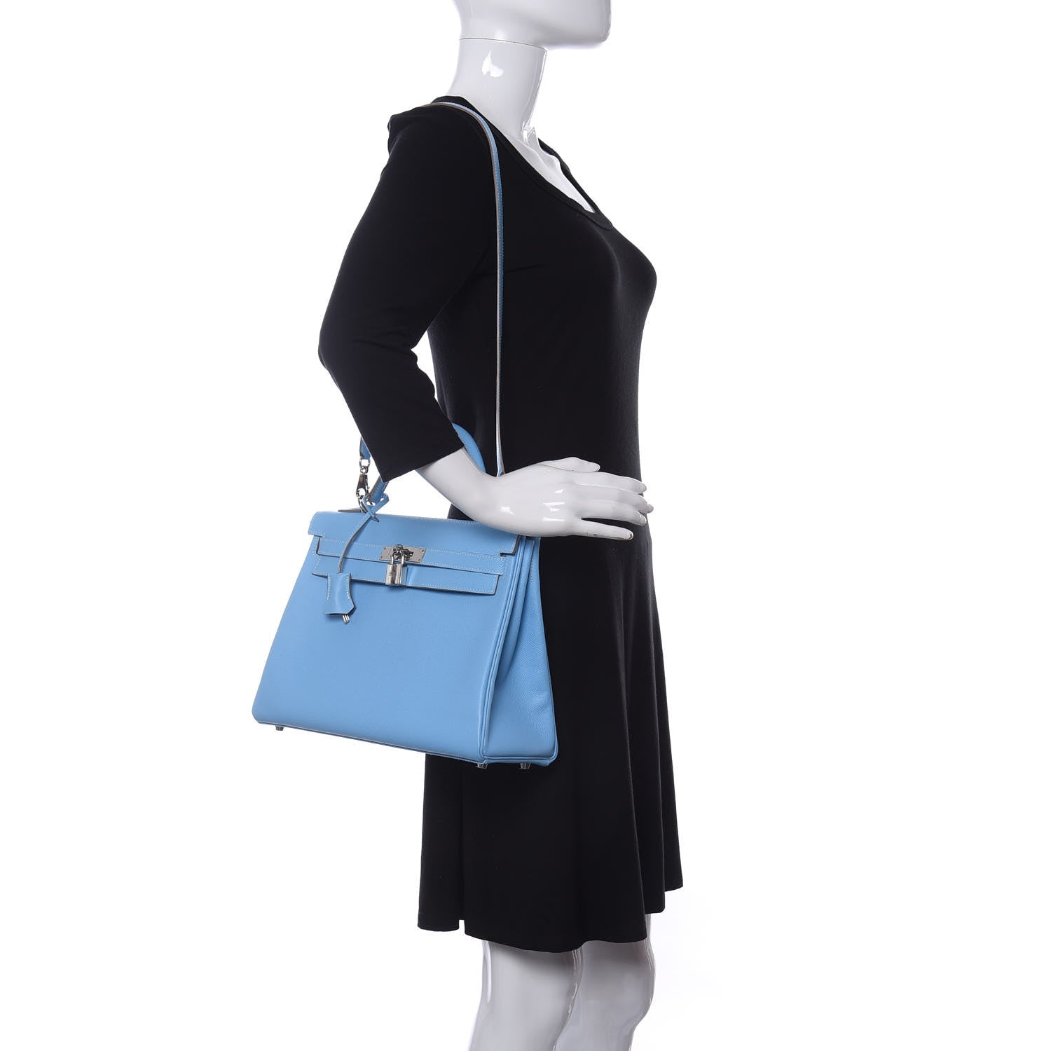 Hermes Epsom Candy Kelly Retourne 32 Celeste Mykonos 2 of 11
