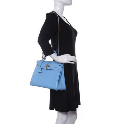 Hermes Epsom Candy Kelly Retourne 32 Celeste Mykonos 2 of 11
