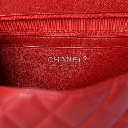 Chanel Caviar Quilted Maxi Single Flap Red 8 of 11