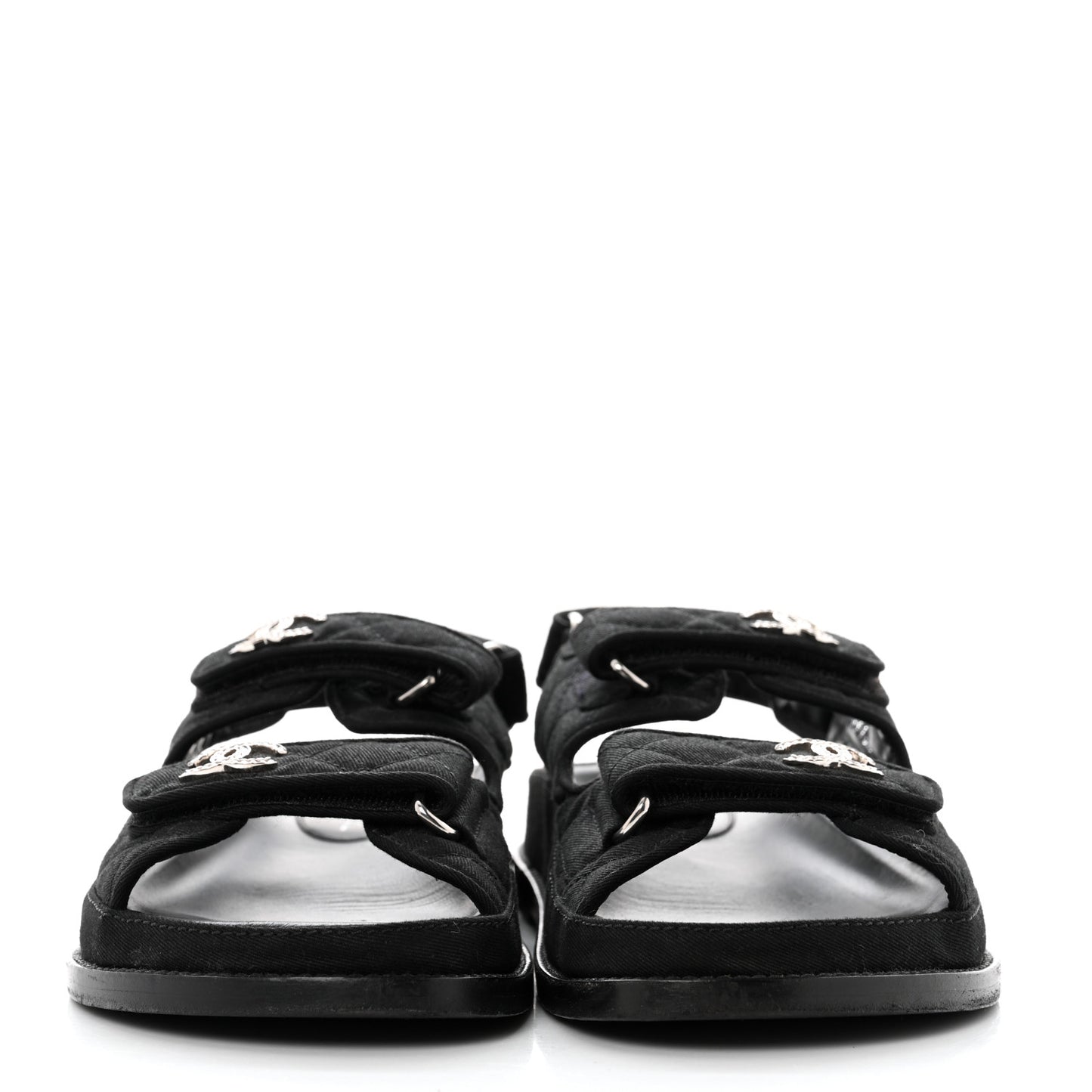 Mixed Fibers Velcro Dad Sandals 38 Black