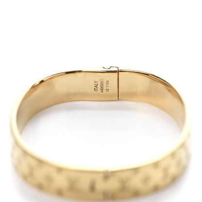 Louis Vuitton Brass Monogram Nanogram Cuff S Gold 6 of 8