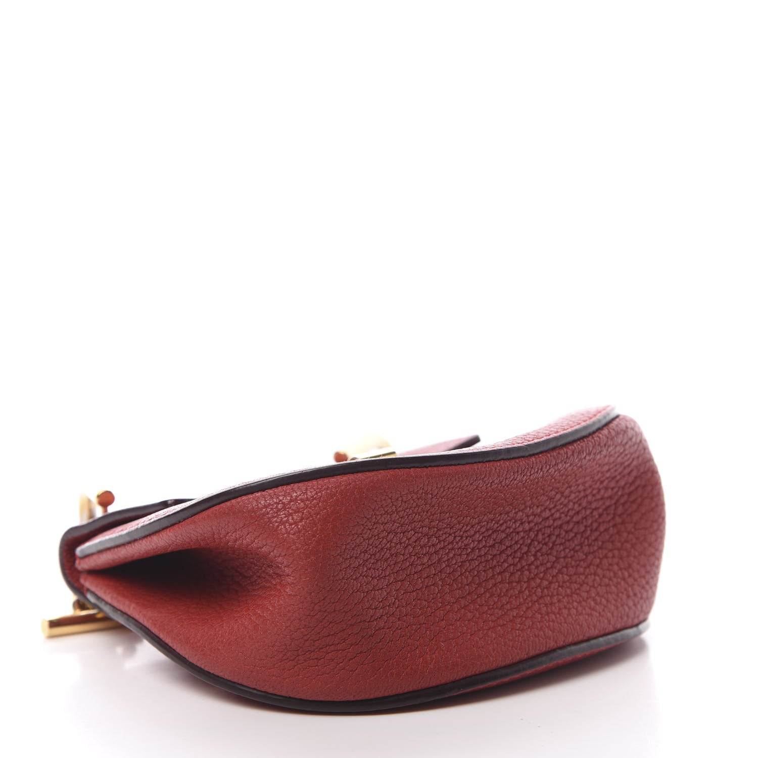 Chloe Grained Lambskin Nano Drew Shoulder Bag Plaid Red 4 of 14