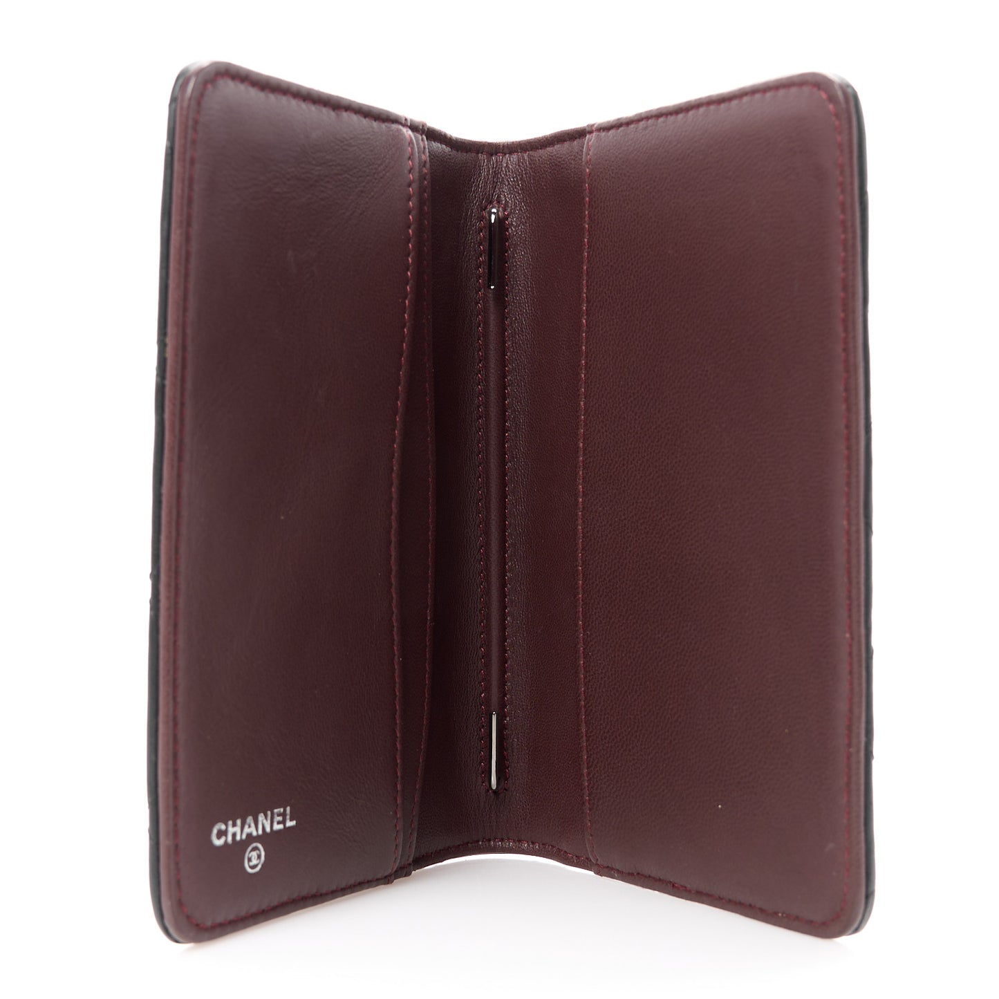 Lambskin Quilted Small Agenda Cover Black